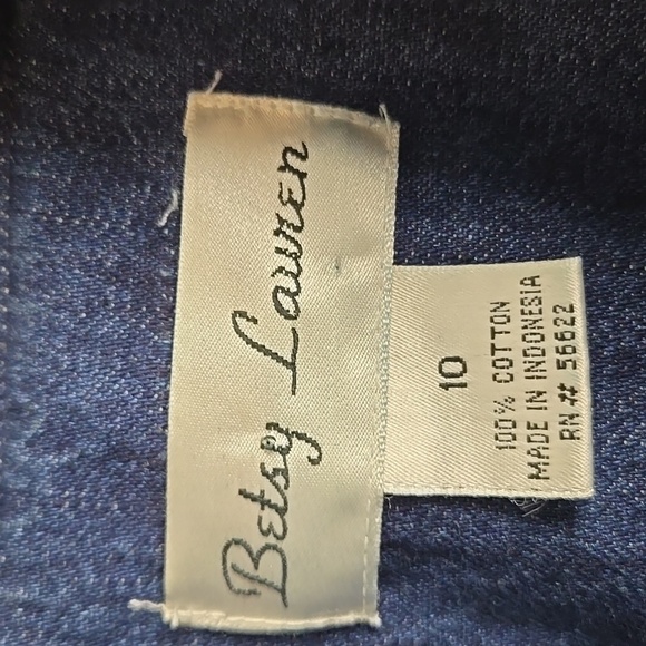 Denim Short Sleeve Top with Embroidered Accents - Picture 3 of 13